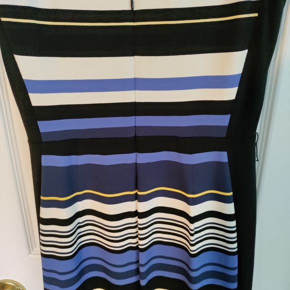 WHITE HOUSE BLACK MARKET Womens Size 4 Striped Sleeveless career dress - Picture 5 of 9